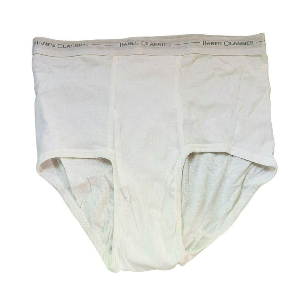 Vintage 90s Hanes Classics Mens Briefs Tighty Whities Underwear Size 40